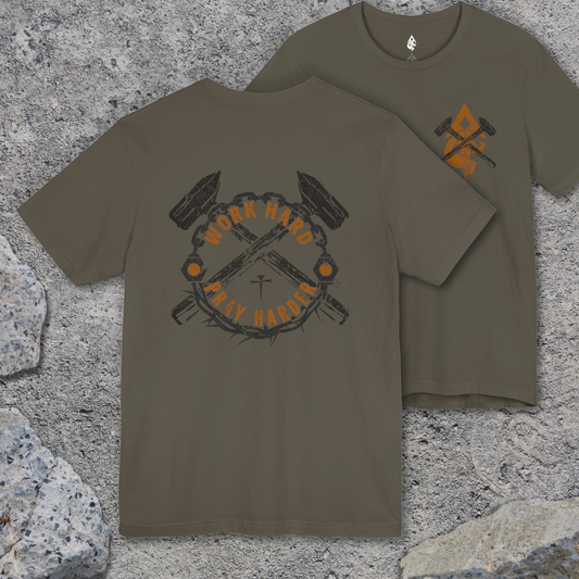 Work Hard Pray Harder_Hammer Cross T-shirt