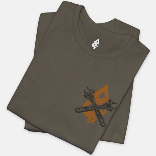 Work Hard Pray Harder_ Wrench Cross T-shirt